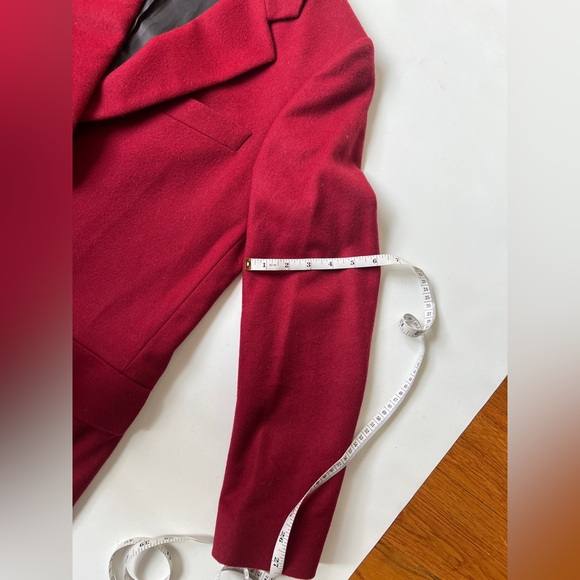 Women's Slim Red Wool-Cashmere Coat - Paul Smith | US 4 Small | Made in Italy - Picture 14 of 15